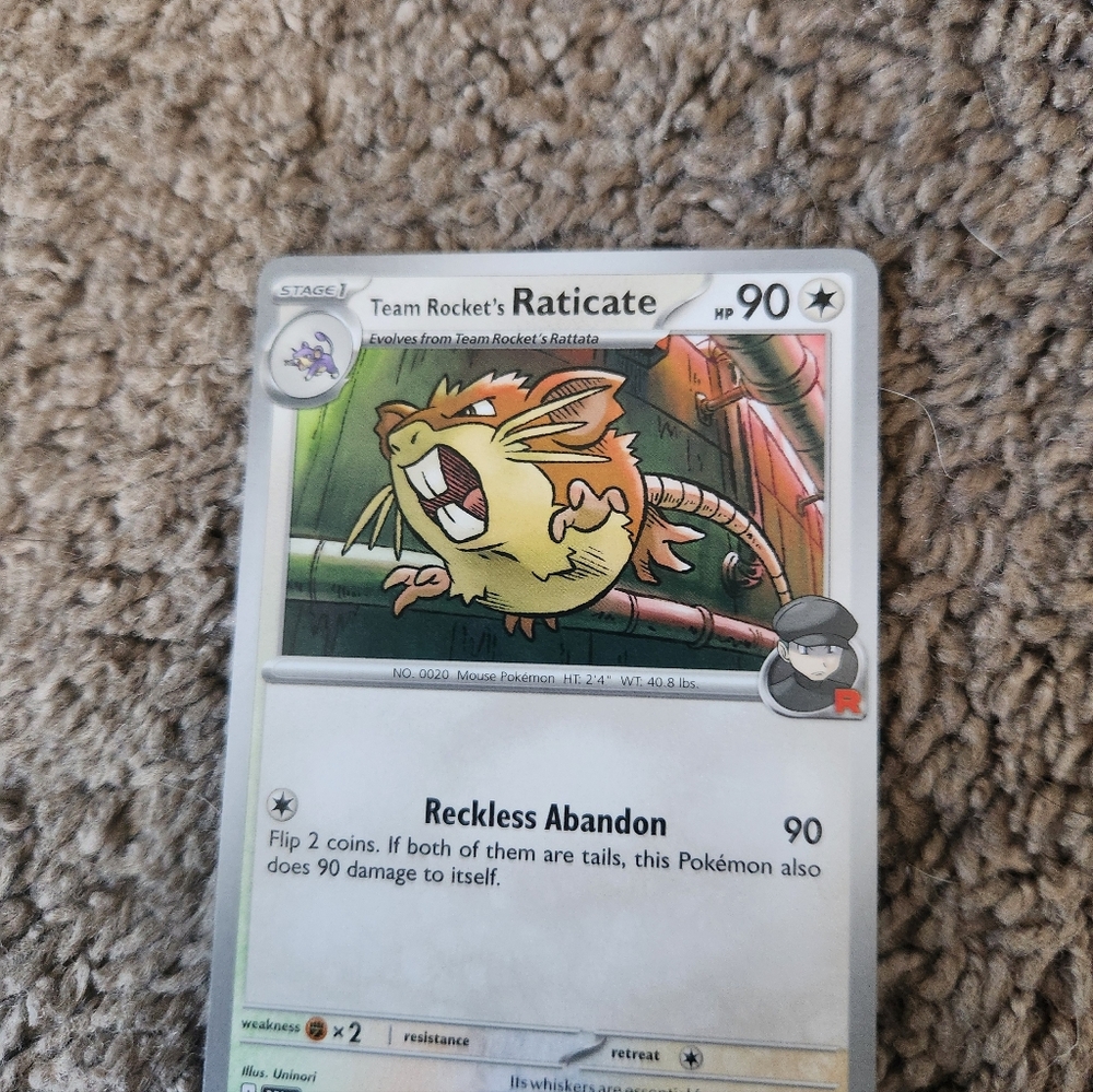 Team Rocket's Raticate 148/182 Sv10: Destined Rivals Reverse Holo - Picture 2 of 2